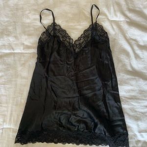 Black Silk Lace Cami